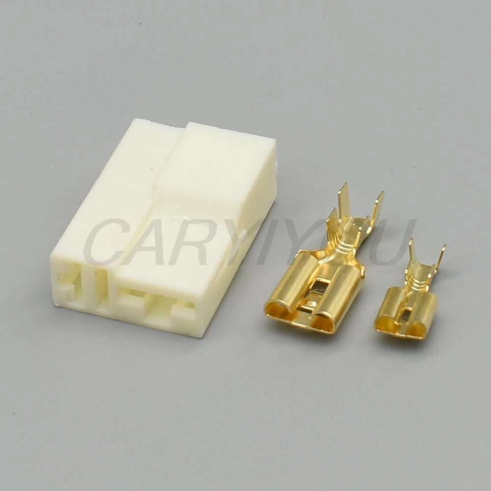 DJ7021-6.3/9.5-11/21 2-Pin Waterproof Automotive Connector Plug with Terminal for Car Wiring