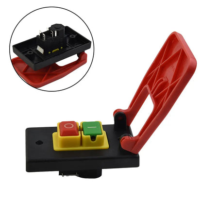 KJD17B16 Electromagnetic Push Button Switch 5Pin 240V with Safe Lock and Stop Cover for Lathe and Large Power Tools