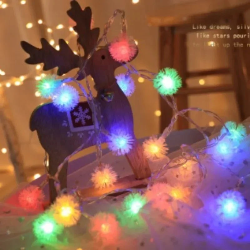 Xmas Valentine Wedding Decor Dandelion Fairy Lights Battery Operated LED Garlands for Garden Holiday 1.5M/3M/6M Lamps