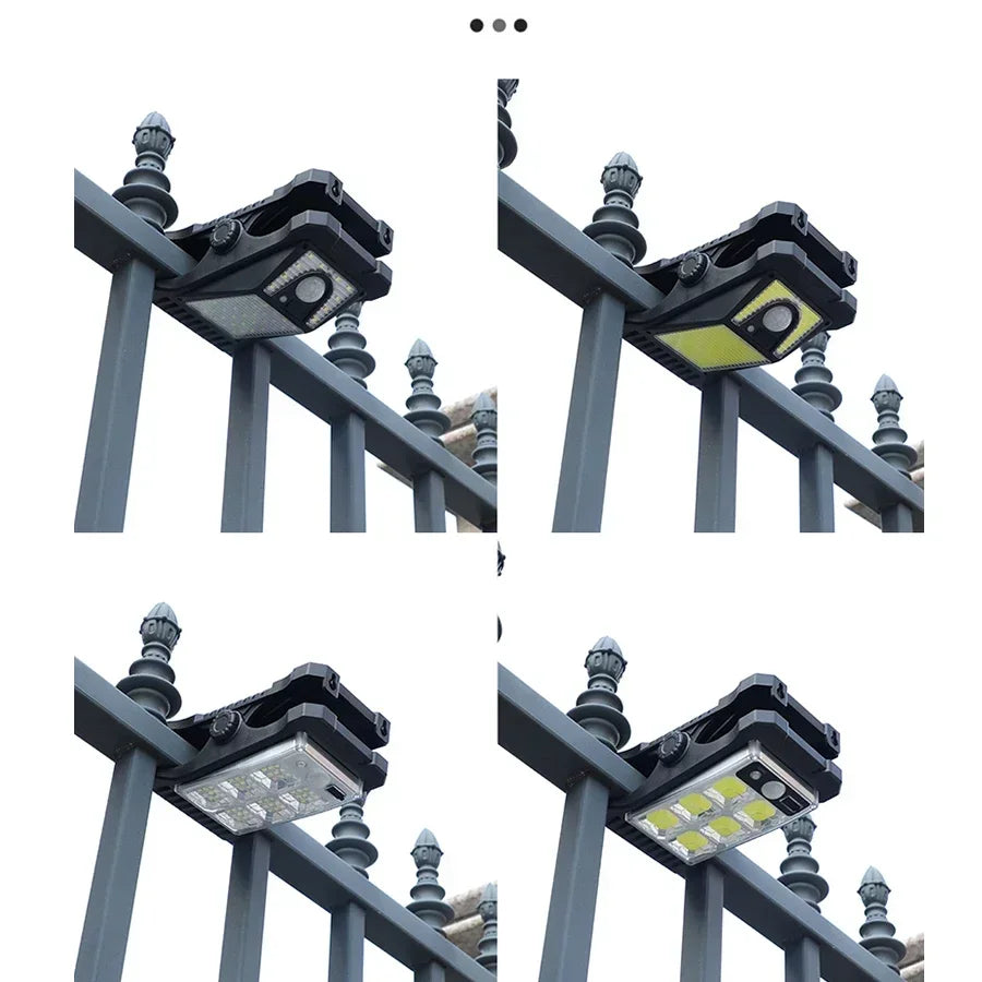 LED Solar Garden Lights Outdoor Solar Clip Light Rechargeable Motion Sensor Camping Lamp Fence Street Landscape Wall Decoration