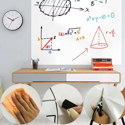 Electrostatic Whiteboard Wall Sticker – Premium Static Cling, No Damage, Easy to Clean & Reusable for Home, Office & School