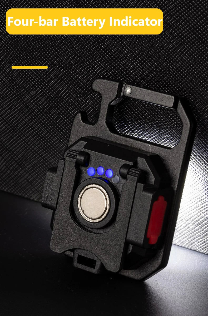 Mini Portable Led Flashlight USB Rechargeable Keychain Light Pocket Torch COB Work Lights Outdoor Camping Emergency Lamp Lantern