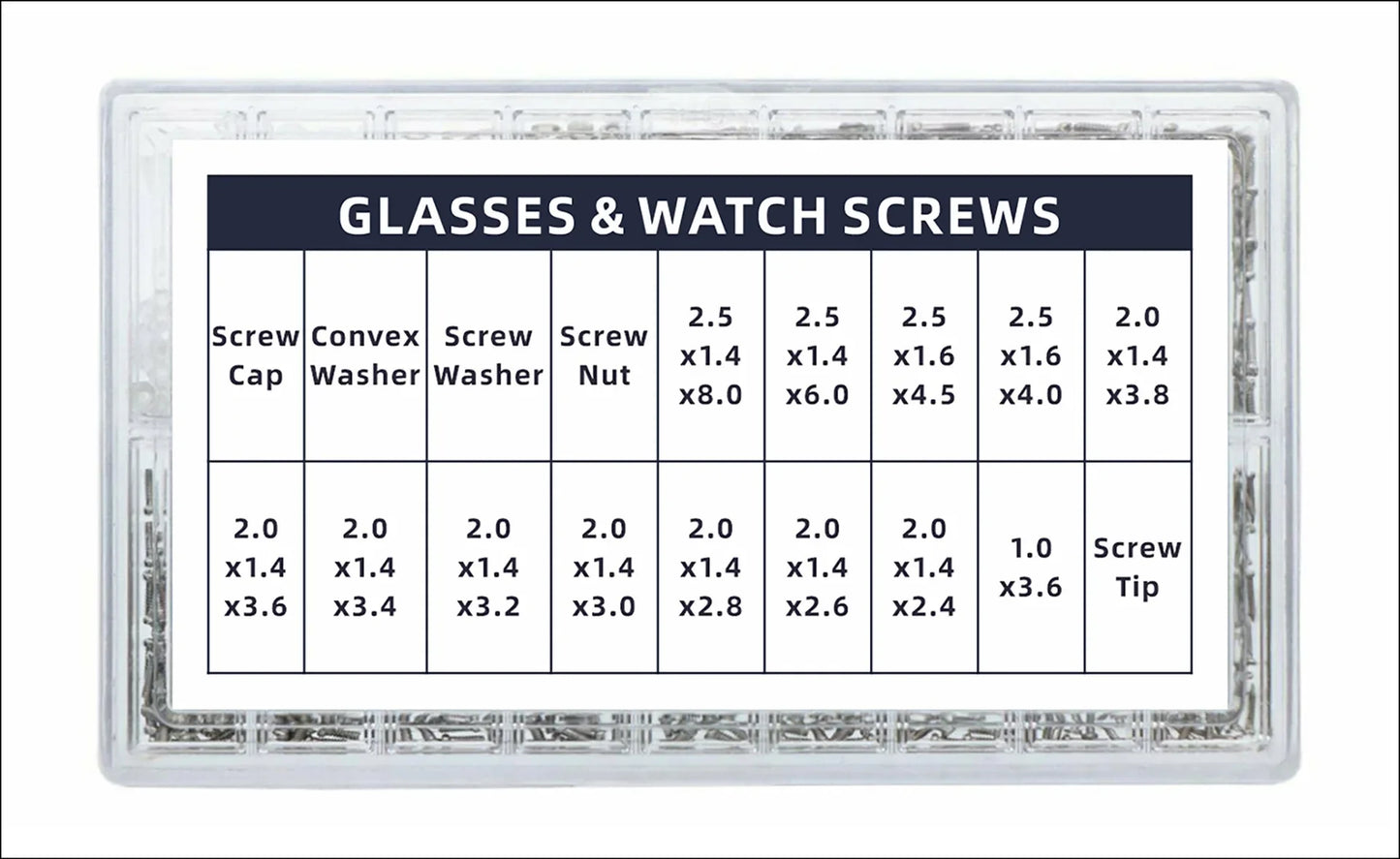 Glasses Watch Repair Kit Screws Dual Head Screwdrivers Precision Tweezers Set for Eyewear Jewelry Fix Tools with Case