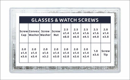 Glasses Watch Repair Kit Screws Dual Head Screwdrivers Precision Tweezers Set for Eyewear Jewelry Fix Tools with Case