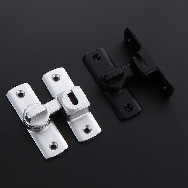 New Punch-free Hasp Latch Door Lock Black Cabinet Locks Kids Safety Lock  Sliding Door Anti-pried Hook Lock Hardware