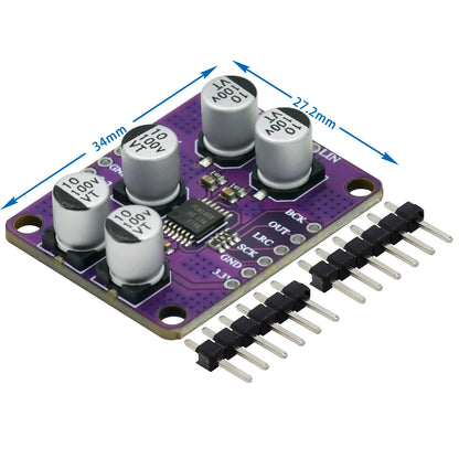 PCM1808 24-Bit Stereo Audio ADC Module 105dB SNR Analog Input Decoder for Amplifier and Turntable