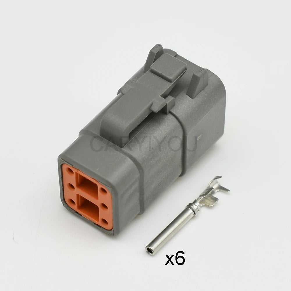 DTM06-6S DTM04-6P 6 Pin Waterproof Automotive Wire Connector with Pins ATM06-6S ATM04-6P