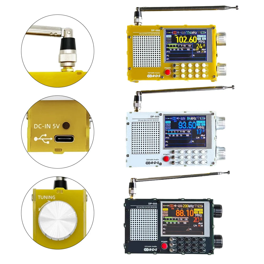 DP-666,TEF6686,Radio Full Band,FM AM FM,shortwave Radio RDS FM AM LW F ...