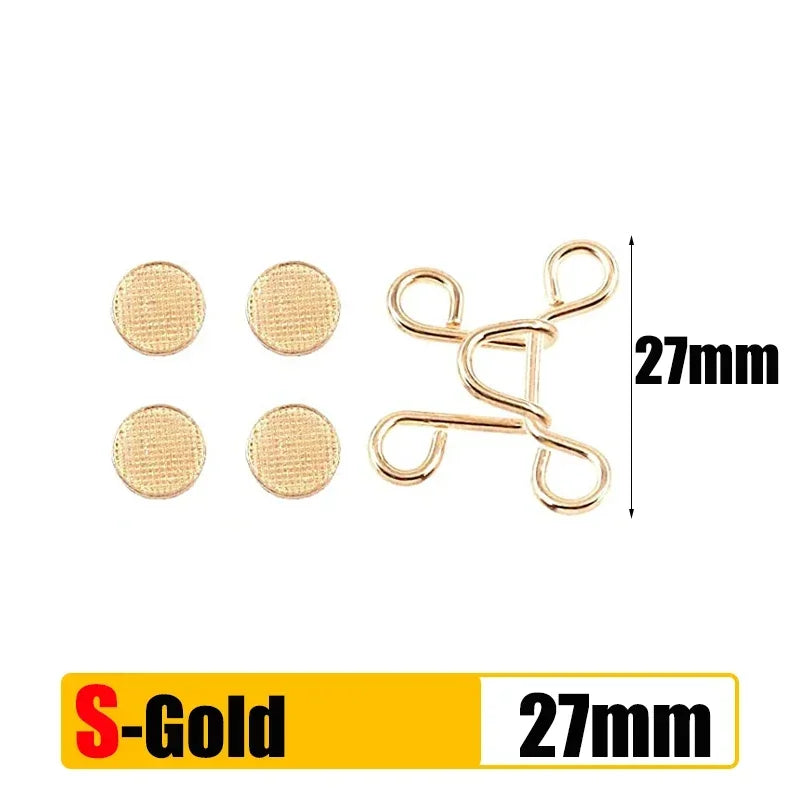 Adjustable Waist Extender Button Set for Jeans No-Sew Buckle 5/1Set