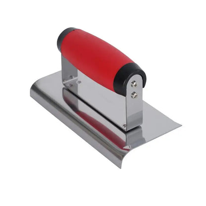New 1Pcs Rubber Handle Plastering Trowel Concrete Trowel Drywall Tools Stainless Steel Corner Shaping Trowels Corner Tool