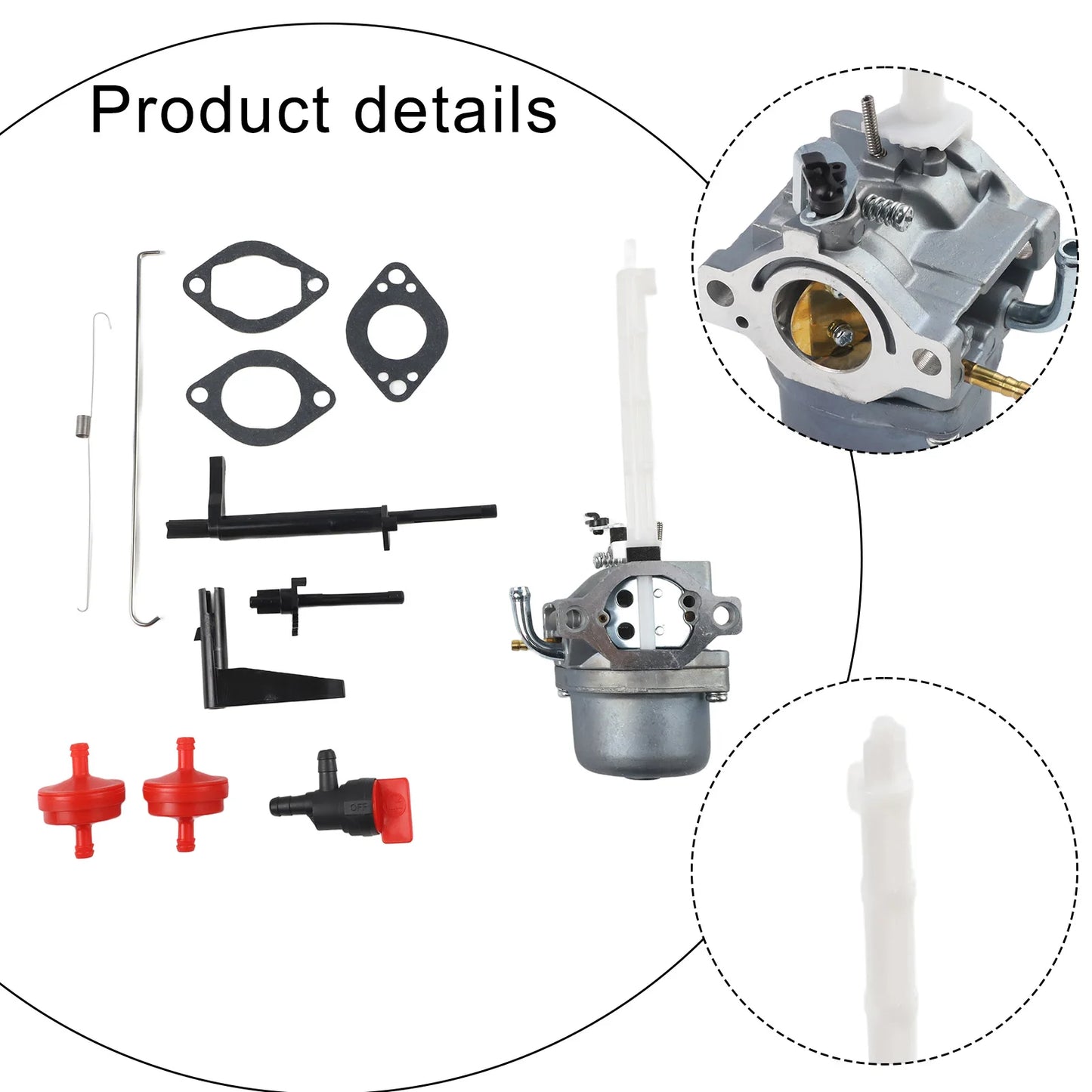 Seasonal Use Snowplow Carburetor Kit Carburetor Kit For Snowplow Garden Choke Shaft Assembly Metal Construction