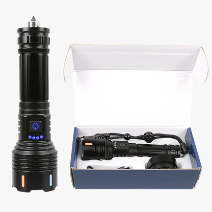Super Bright LED Flashlight USB Rechargeable Zoom Tactical Torch