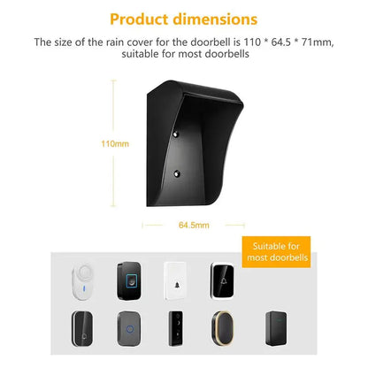 New 1/2/3PCS Waterproof Guard Cover Rainproof Case Plastic Rain Protector Outdoor Wireless Doorbell Cover