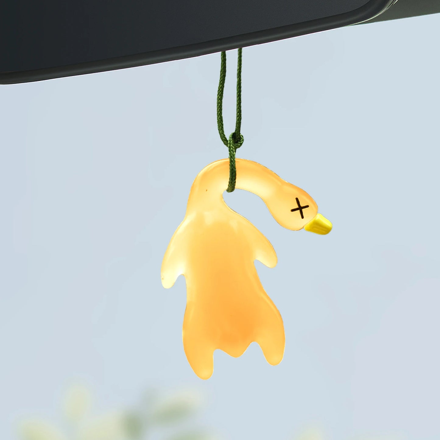 Color-Changing Duck Keychain Cartoon DIY Car Accessory