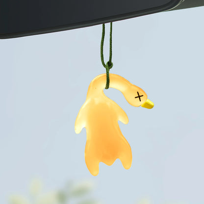Color-Changing Duck Keychain Cartoon DIY Car Accessory