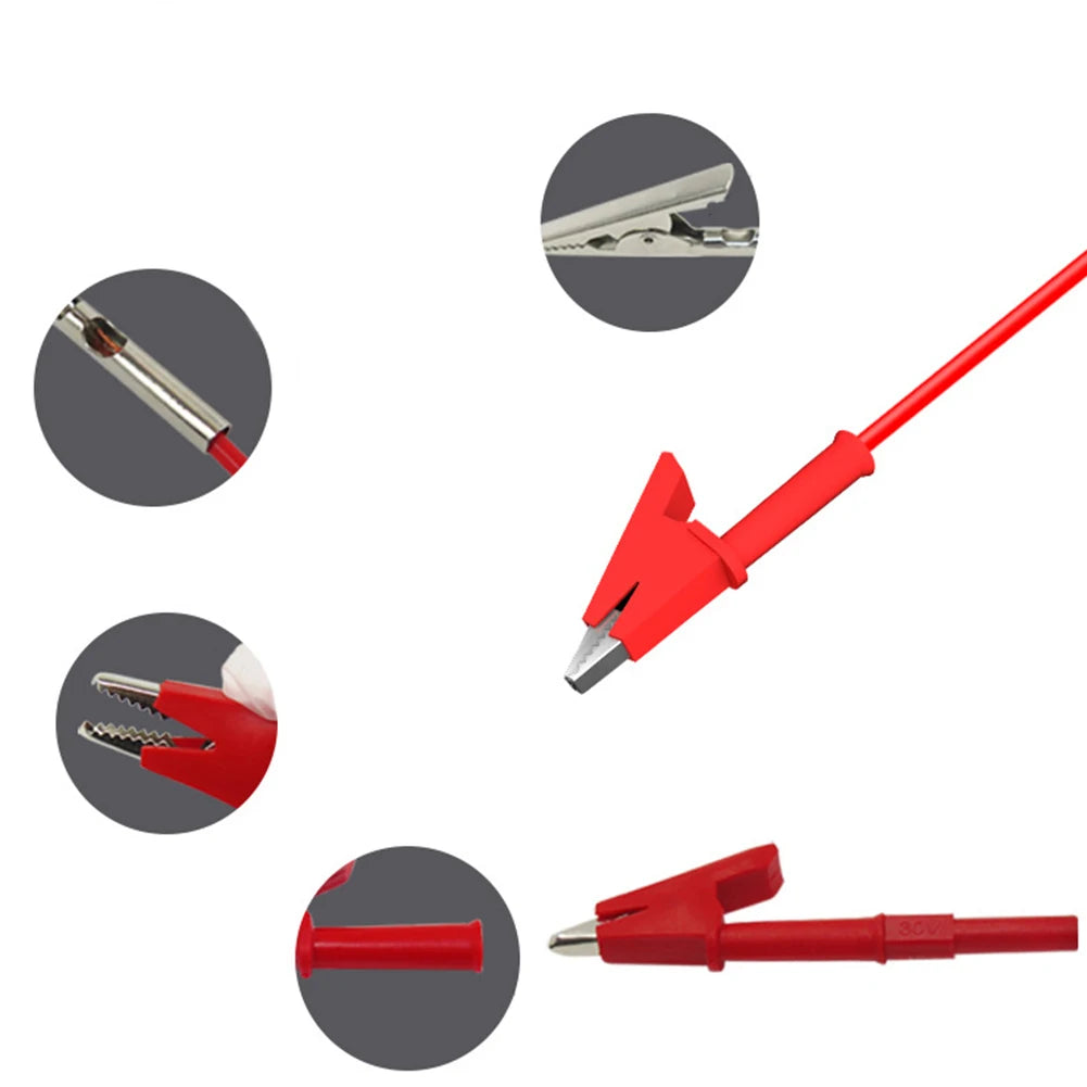 Easy Connect Crocodile Clips 2000V 30A Current Battery Connectors Black Crocodile Clips Strong Spring Mechanism
