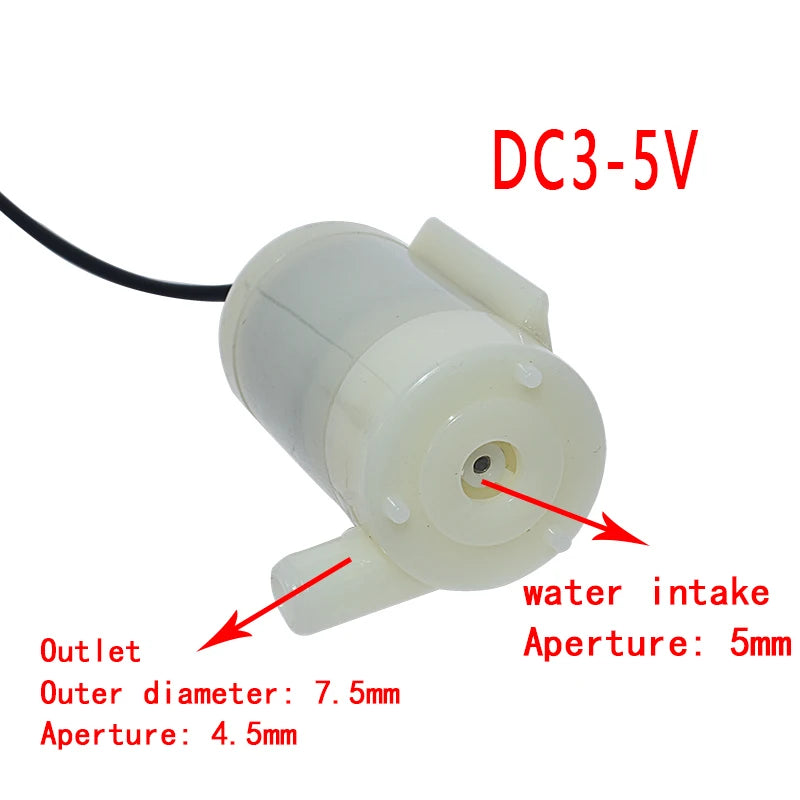 DC 3V–6V Mini Submersible Water Pump Horizontal and Vertical Small Fountain Pump