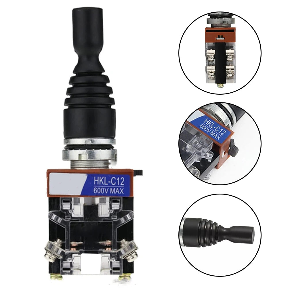High Performance Joystick Switch Controller with Rubber Bushing Designed to Withstand Harsh Industrial Environments