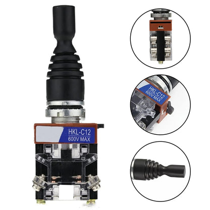 High Performance Joystick Switch Controller with Rubber Bushing Designed to Withstand Harsh Industrial Environments