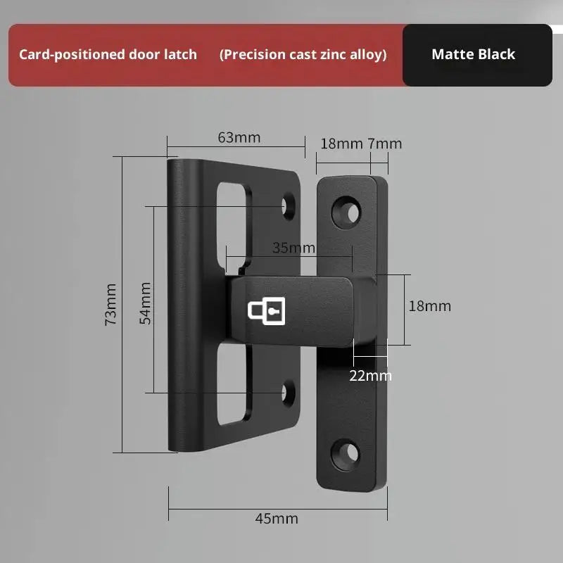 Latch Deadbolt Indoor Non-Punch Surface Mounted Door Lock Bathroom Sliding Door Buckle Snap Bolt Old-Fashioned Room Privacy Lock
