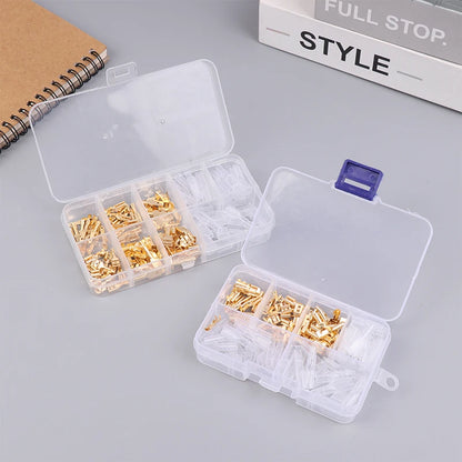 Gold Silver Docking Terminal Cable Bare Terminal with Spring Insert Sheath, Male and Female Pair Terminal Box
