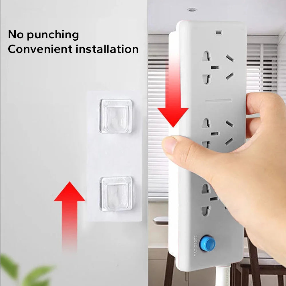Double-Sided Adhesive Wall Hooks Strong Transparent Suction Cup Hooks
