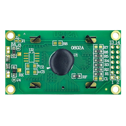 LCD0802 8x2 Character LCD Display Module 3.3V 5V Blue Green Screen LCM for Arduino and DIY Projects