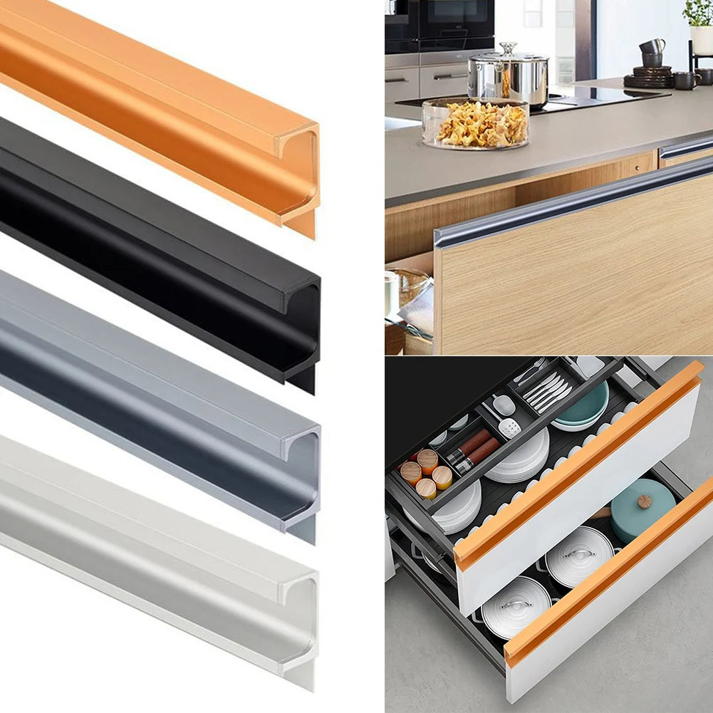 Office Furniture Kitchen Furniture Sliding Door Handle Safe Grip Design Easy Installation Process Invisible Slotless Design