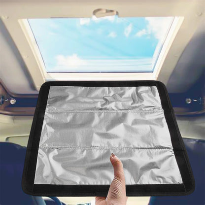 Foldable Aluminum Film Sunshade for RV For Skylight Roof with Multi Layer Waterproof Design for Window Vent Use