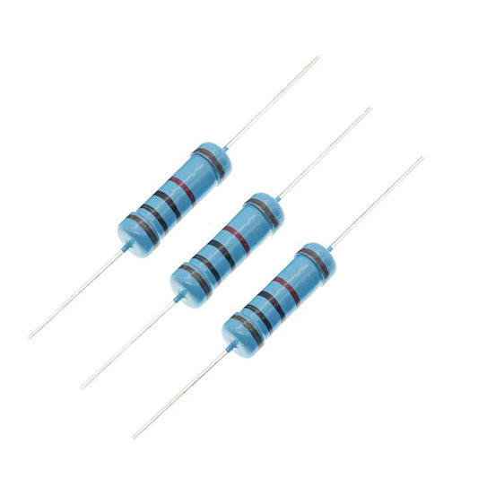 10pcs 2W Metal Film Resistors 1% Tolerance 1Ω–1MΩ Precision Resistors for Electronics
