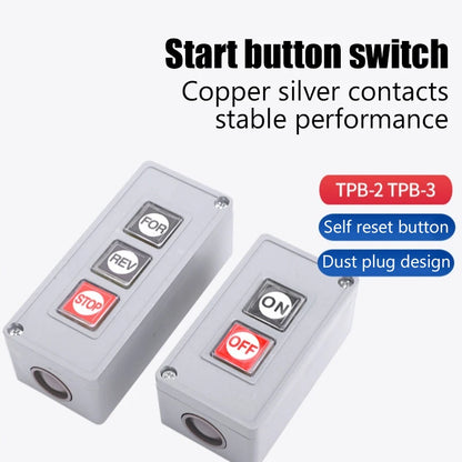 New TPB-2/3 Start Stop Button Switch Box  Switch Control Motor Button Box 2-position TPB-2/3