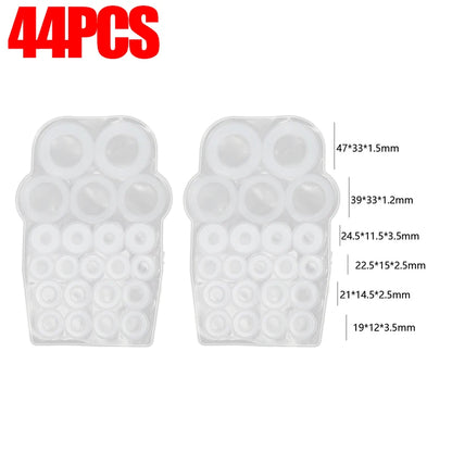 Silicone Flat Washers — Universal Leak-Proof Circular Seal Gaskets Hose Sealing Repair Kit 22/164pcs