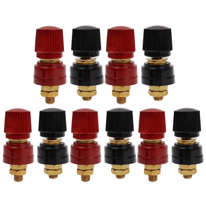 M6 100A Terminal Block Binding Post Copper Power Connector Red Black