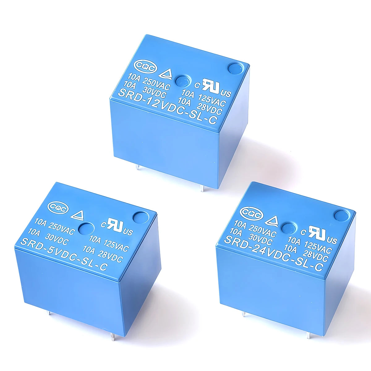 SRD 5V/12V/24V 10A 250VAC 5-Pin Relay Module for Household Appliances and DIY Electronics