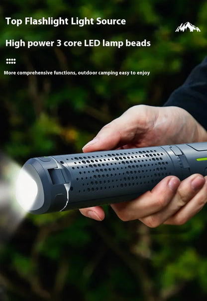 8000MAH Multifunctional Telescopic Camping Light LED Floodlight Flashlight with Stepless Dimming Charge Outdoor Tent Flashlight