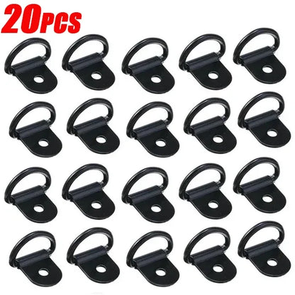 20/10pcs Stainless Steel D Shape Pull Hook Tie Down Anchors Ring Iron Cargo Tie Down Ring Car Truck Trailers RV Boat Accessories