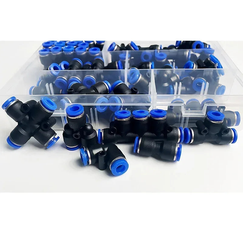 PU-6 PE-6 PZA-6 PY-6 PV-6 PG-6 PK-6 Pneumatic Fitting Kit 6mm Outer Diameter Hose Pipe Tube Air Connectors