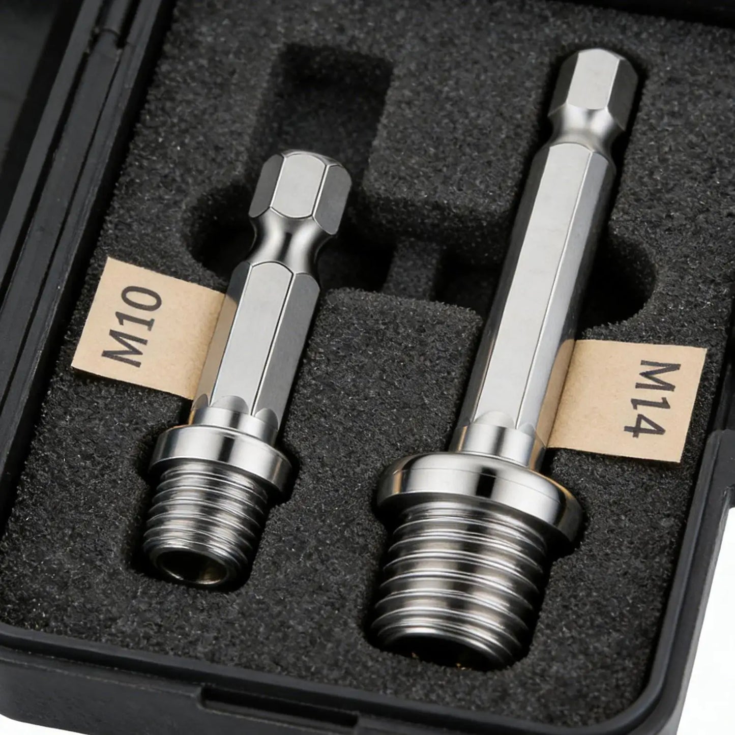 Drill Adapter M10/M14 Chuck Conversion Rod — Triangle / Round / Hex Shank for Grinder Polishing Discs