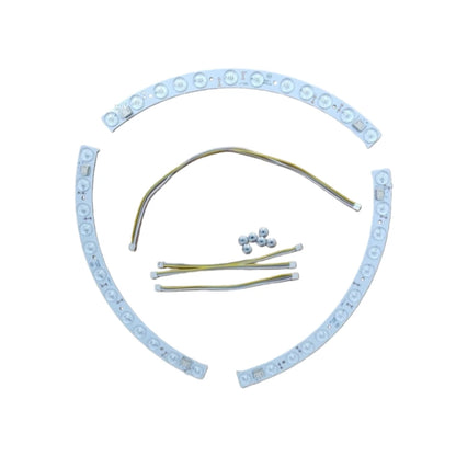 2/3/4pcs Fan-shaped LED Light Source Circular Ceiling Light Curved Lens Light Strip With 3-Stage Dimming Fan Lights