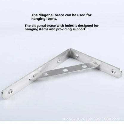 2Pcs Angle Bracket Heavy Duty For Wall Angle Bracket Stainless Steel L Type Bracket