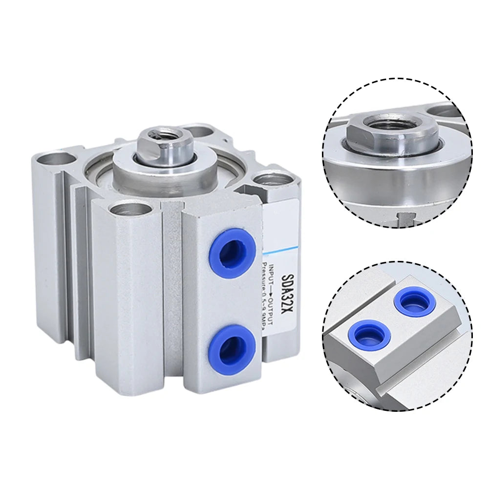 1pcs SDA Thin Cylinder 32X35 Pneumatic Air Cylinder 32mm Bore 35mm Route Thin Air Cylinder 1/8 PT 30-800 Mm/s