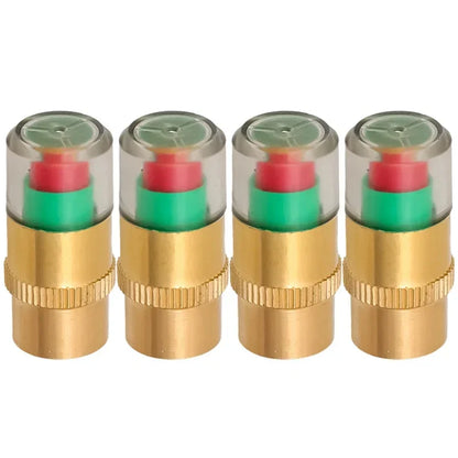 Car Tire Pressure Monitor Valve Stem Caps Sensor Indicator Eye Alert Copper Core Air Detection for Auto Motorcycle Safety Kit