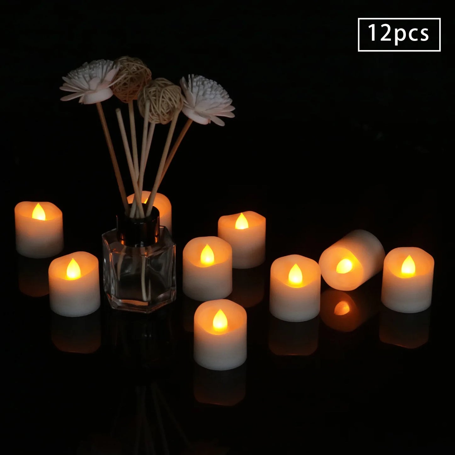 Flameless LED Candle Lights Creative Wishing Led Tea Lamp Warm White Halloween Wedding Christmas Decoration Candle Light