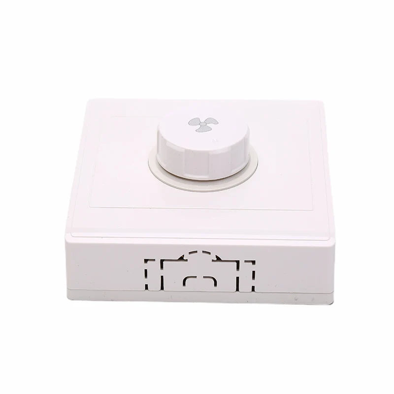 New 1PC Plastic AC220V 10A 15W-300W White 86Type Ceiling Fan Adjustment Stepless Speed Controller Wall Switch