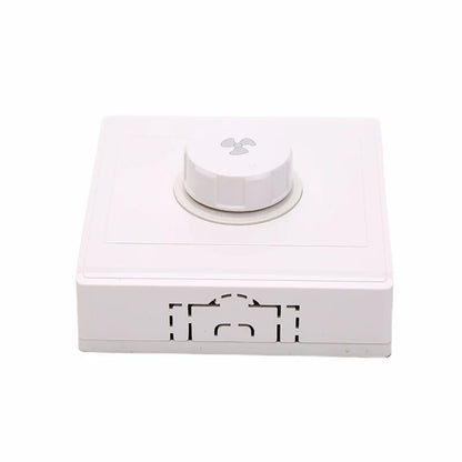 New 1PC Plastic AC220V 10A 15W-300W White 86Type Ceiling Fan Adjustment Stepless Speed Controller Wall Switch