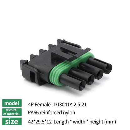 2.5 Series Waterproof Connector 1/2/3/4/6 Pin Male Female for Haltech MAP TPS GM