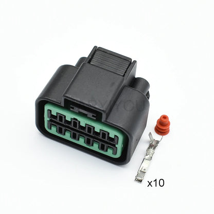 PB625-10027 / PK501-10020 Automotive 10-Pin Waterproof Connector — Female Male Plug for Car & Motorcycle