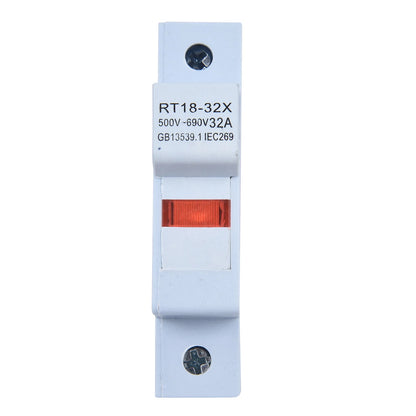 10x38mm Fuse Base RT18-32X Fuse Base For Workplace Installation High Work Efficiency Pure Copper Conductive Terminal
