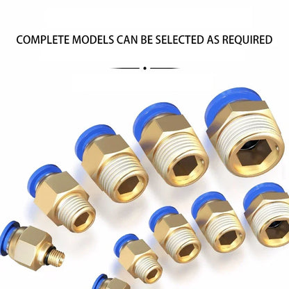 Pneumatic Fitting Air Connector PC 4mm 6mm 8mm 10mm 12mm Thread 1/8" 1/4" 3/8" 1/2" Hose Fittings Pipe Quick Connectors