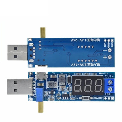 USB DC-DC Boost Power Regulator Module 5V to 3.3V/9V/12V/24V Digital Desktop Power Supply
